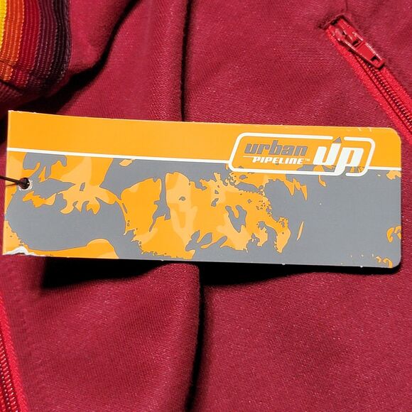 Urban Pipeline Full Zip Lightweight Retro Jogger Jacket Burgundy Size Large NWT - Picture 7 of 7